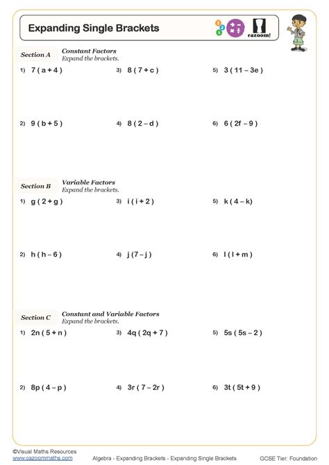 expanding metal brackets|worksheet on expanding brackets.